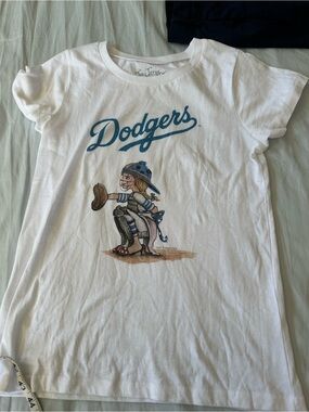 Aura White Dodgers Graphic Short Sleeve Tee